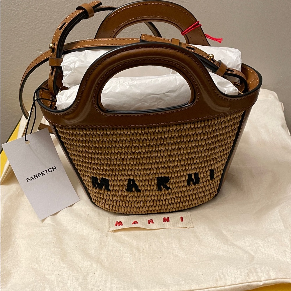 Marni Brown and Tan Mini Bag - Picture 5 of 14
